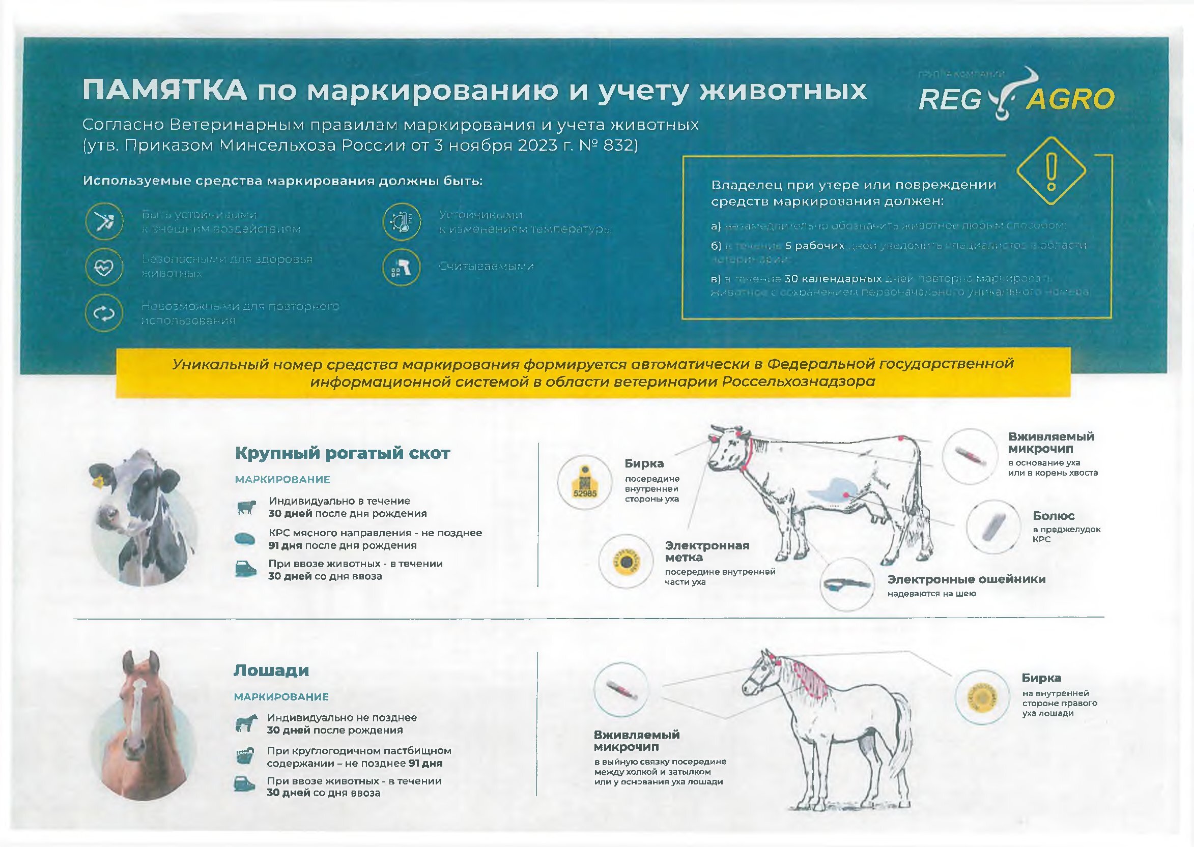 Маркирование по учету животных.